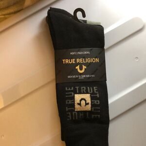True religion mens 2 pack crew socks size 10-13